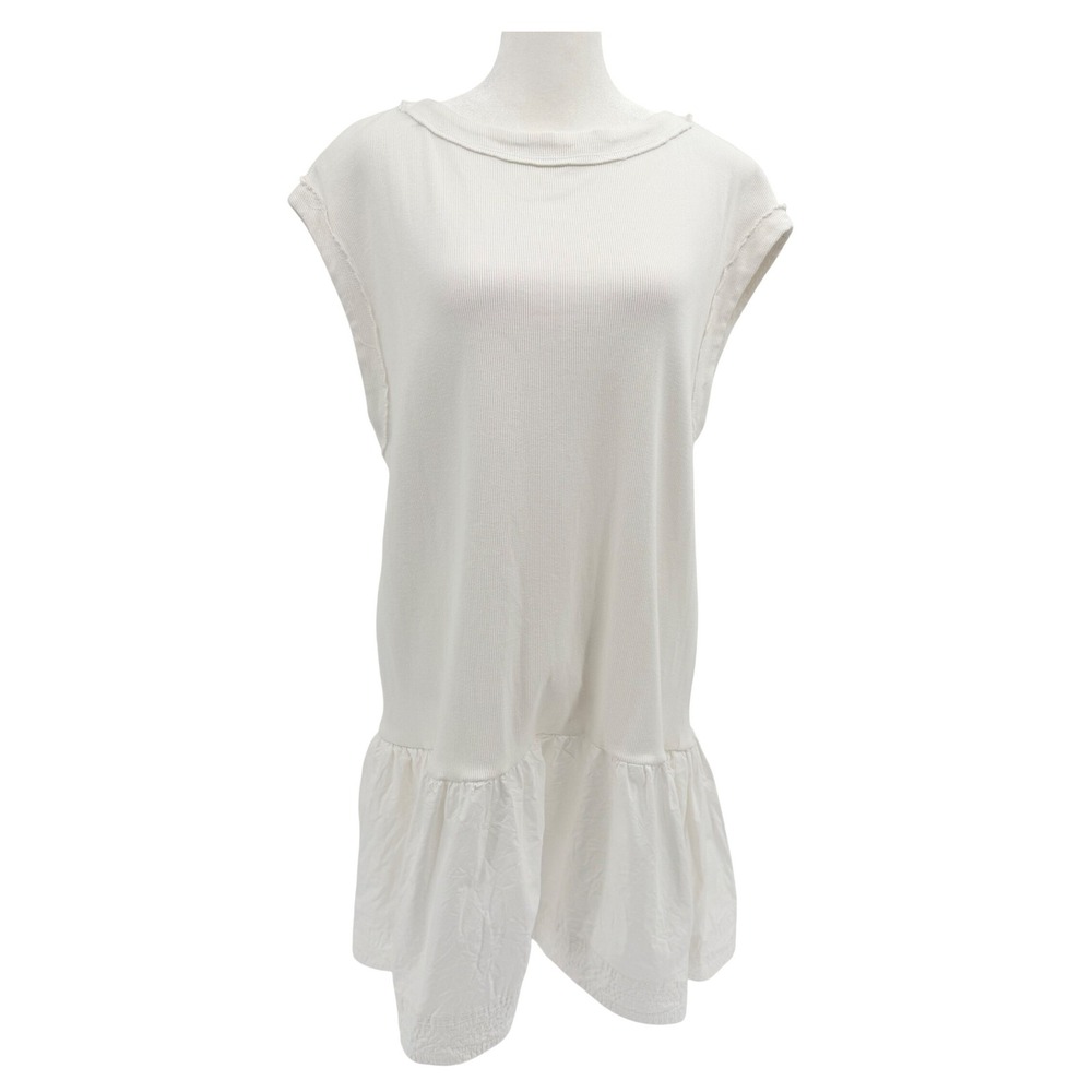 Free People Enya Mini Dress White Medium Boho Cottage Soft Girl